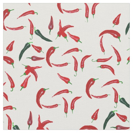 Tissu Motif de poivrons rouge et vert (Fermer)