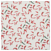 Tissu Motif de poivrons rouge et vert (Échantillon)