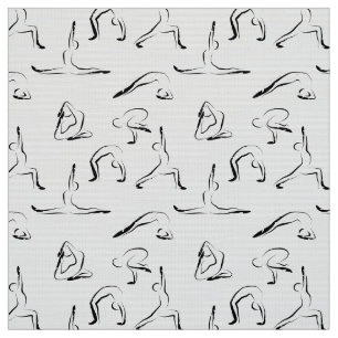 Tissu Motif de poses de yoga