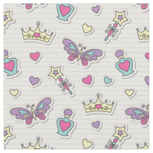 Tissu motif de princesse de ballet (Fermer)