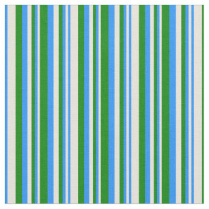 Tissu Motif de rayures beige, bleue et verte