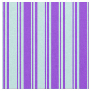 Tissu Motif de rayures de couleur turquoise et violette