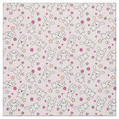 Tissu motif de rayures de kawaii (Échantillon)