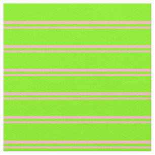Tissu Motif de rayures rose pâle et verte