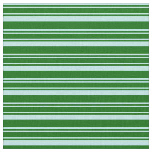 Tissu Motif de rayures turquoise et vert foncé