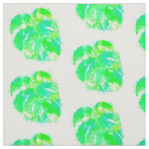 Tissu Motif de répétition de l'aquarelle de feuille Mons
