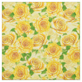 Tissu Motif de rose d'aquarelle jaune (Échantillon)