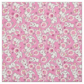 Tissu motif de rose de kawaii (Échantillon)