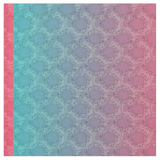 Tissu Motif de rose et d'Aqua