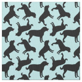 Tissu Motif de silhouette de chien du Black Lab  (fermé)