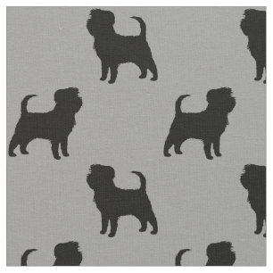 Tissu Motif de silhouettes d'Affenpinscher