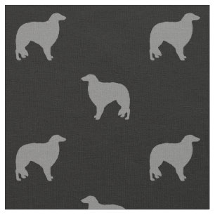 Tissu Motif de silhouettes de barzoï