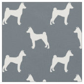 Tissu Motif de silhouettes de Basenji (Fermer)