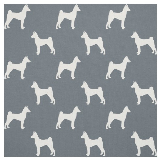 Tissu Motif de silhouettes de Basenji (Échantillon)
