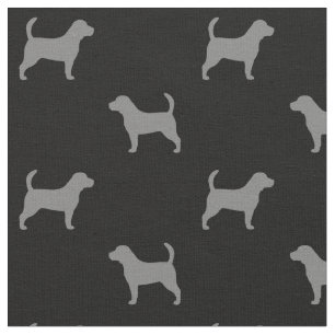 Tissu Motif de silhouettes de beagle