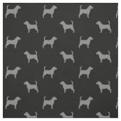 Tissu Motif de silhouettes de beagle (Échantillon)