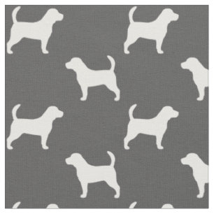 Tissu Motif de silhouettes de beagle