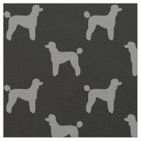 Motif de silhouettes de caniche standard gris et