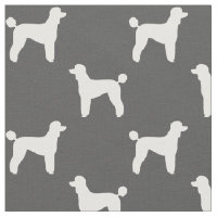 Motif de silhouettes de chien de caniche standard