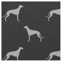 Motif de silhouettes de chien de lévrier gris et