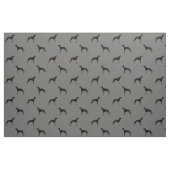 Tissu Motif de silhouettes de chien de lévrier gris et (Fat Quarter)