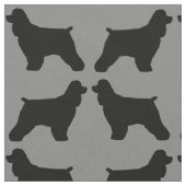Tissu Motif de silhouettes de cocker (Fermer)