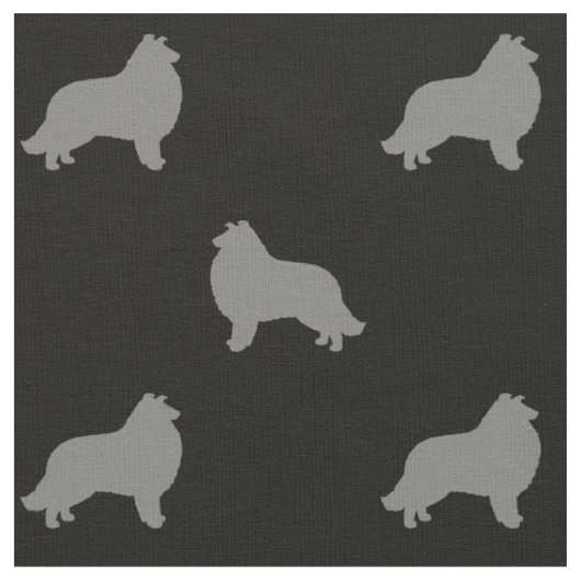 Tissu Motif de silhouettes de colley (Fermer)