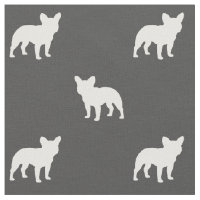 Motif de silhouettes de Frenchie de bouledogue
