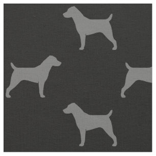 Tissu Motif de silhouettes de Jack Russell Terrier