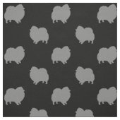 Tissu Motif de silhouettes de Pomeranian (Échantillon)