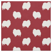 Tissu Motif de silhouettes de Pomeranian (Échantillon)
