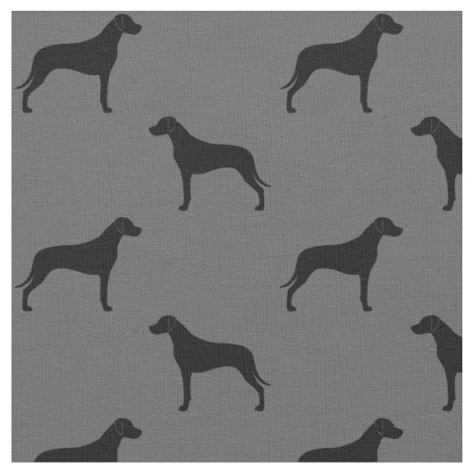 Tissu Motif de silhouettes de Rhodesian Ridgeback (Fermer)