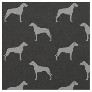 Tissu Motif de silhouettes de Rhodesian Ridgeback