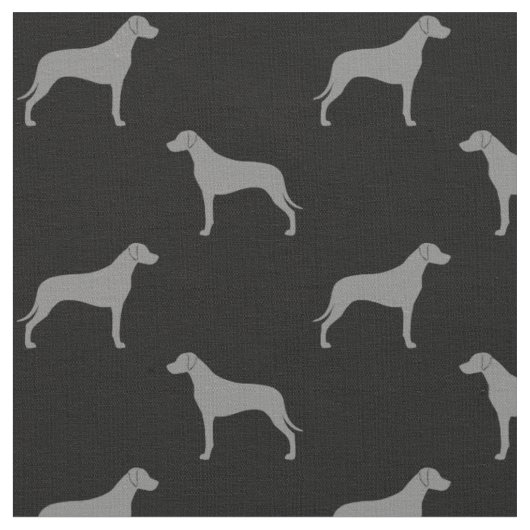 Tissu Motif de silhouettes de Rhodesian Ridgeback (Fermer)