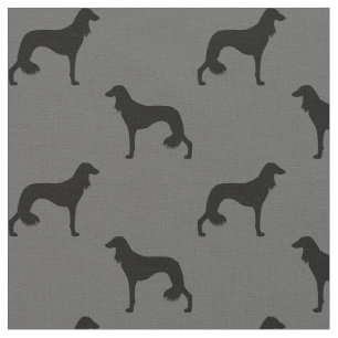 Tissu Motif de silhouettes de Saluki