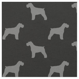 Tissu Motif de silhouettes de Schnauzer
