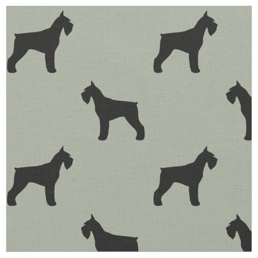 Tissu Motif de silhouettes de Schnauzer géant (Fermer)