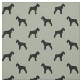 Tissu Motif de silhouettes de Schnauzer géant (Échantillon)
