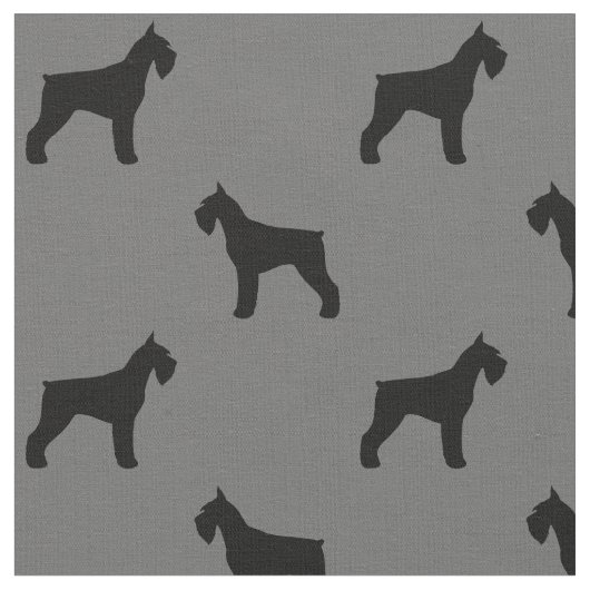 Tissu Motif de silhouettes de Schnauzer géant (Fermer)