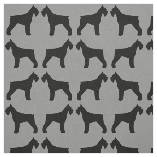 Tissu Motif de silhouettes de Schnauzer géant (Échantillon)