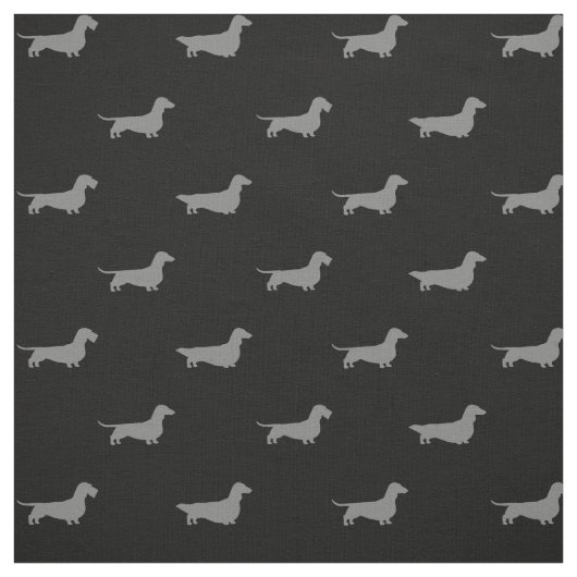 Tissu Motif de silhouettes de teckel (Échantillon)