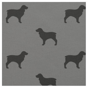 Tissu Motif de silhouettes d'épagneul de Boykin