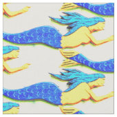 Tissu motif de sirènes à queue bleue (Fermer)