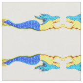 Tissu motif de sirènes à queue bleue #2 (Fermer)