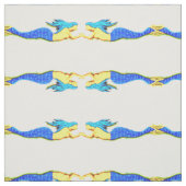 Tissu motif de sirènes à queue bleue #2 (Échantillon)