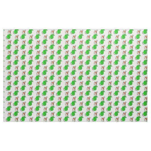 Tissu motif de sirènes à tête rouge à queue verte (Yard)