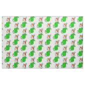 Tissu motif de sirènes à tête rouge à queue verte (Fat Quarter)
