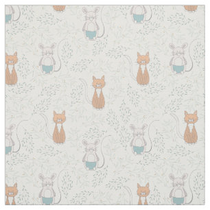 Tissu Motif de souris chat