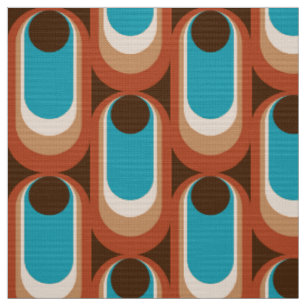 Tissu motif de style rétro des années 60