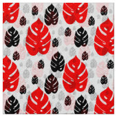 Tissu Motif de surface Abstrait à feuille rouge moderne (Fermer)